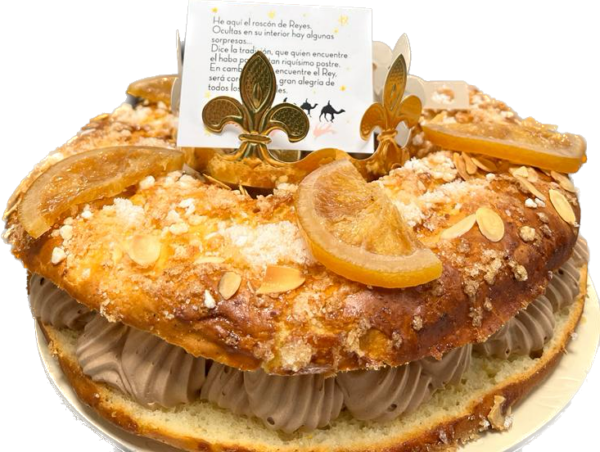 Roscón de Reyes sin gluten relleno de trufa *