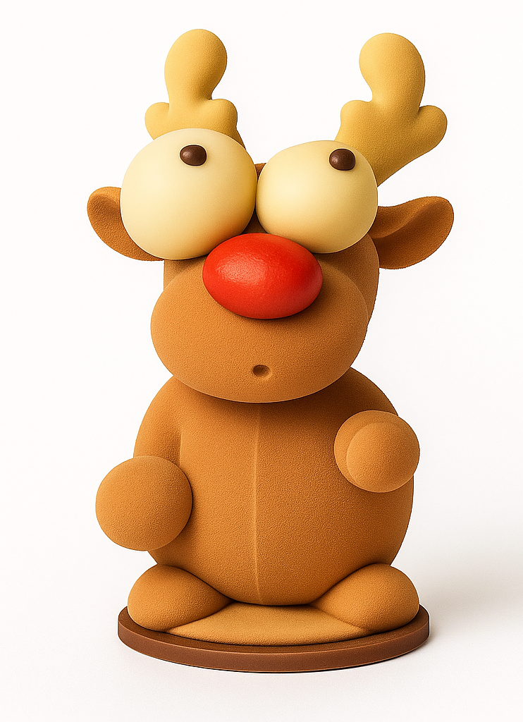 Figura en chocolate: Rudolph el reno * - Guirlache Las Palmas